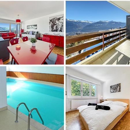Pied-A-Terre In Crans-Montana, Pool And View - Swiss Alps Appartement Buitenkant foto